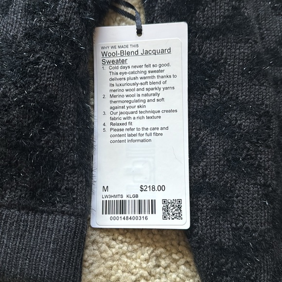 NWT Lululemon Wool Blend Jacquard Sweater - Picture 7 of 11